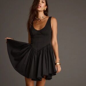 NWT - Kit Black Drop Waist Mini Dress